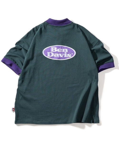 BEN DAVIS(ベンデイビス)の「【BENDAVIS/ベンデイビス】刺繍ワッペンオーバルロゴバイカラーポロシャツ/バックデザイン/ビッグシルエット(ポロシャツ・メンズ・ホワイト/チャコールグレー/ネイビー/ブラウン・M/L/XL)」の18枚目の写真