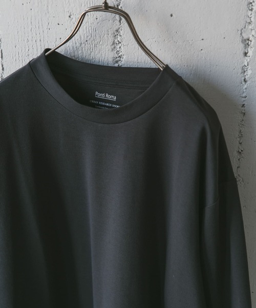 URBAN RESEARCH DOORS（アーバンリサーチドアーズ）の「ポンチ8分袖Tシャツ（Tシャツ/カットソー・メンズ・スミクロ/ブルー系その他/カーキ/ホワイト・40/38）」の3枚目の写真