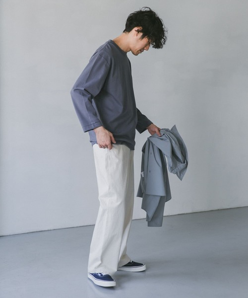 URBAN RESEARCH DOORS（アーバンリサーチドアーズ）の「ポンチ8分袖Tシャツ（Tシャツ/カットソー・メンズ・スミクロ/ブルー系その他/カーキ/ホワイト・40/38）」の11枚目の写真
