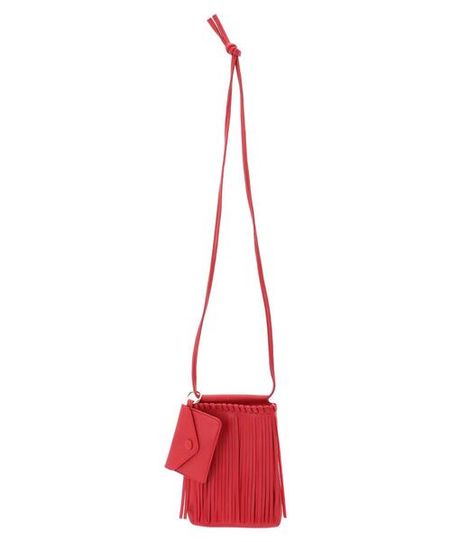 cache cache（カシュ カシュ）の「・cache cache フリンジショルダー（ショルダーバッグ・レディース・ブラック/グレー/レッド/イエロー/アイボリー・FREE）」の13枚目の写真