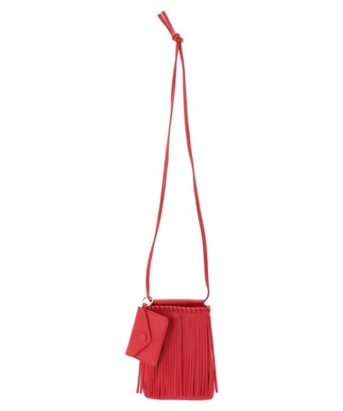 cache cache（カシュ カシュ）の「・cache cache フリンジショルダー（ショルダーバッグ・レディース・ブラック/グレー/レッド/イエロー/アイボリー・FREE）」の5枚目の写真