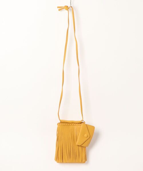 cache cache（カシュ カシュ）の「・cache cache フリンジショルダー（ショルダーバッグ・レディース・ブラック/グレー/レッド/イエロー/アイボリー・FREE）」の6枚目の写真