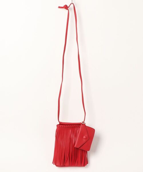 cache cache（カシュ カシュ）の「・cache cache フリンジショルダー（ショルダーバッグ・レディース・ブラック/グレー/レッド/イエロー/アイボリー・FREE）」の7枚目の写真