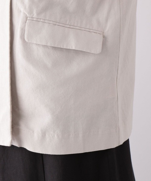 GLOBAL WORK(グローバルワーク)の「フレンチリネンコンジレ/272134(その他アウター・レディース・ブラック/グレイッシュベージュ/グリーン・FREE)」の9枚目の写真