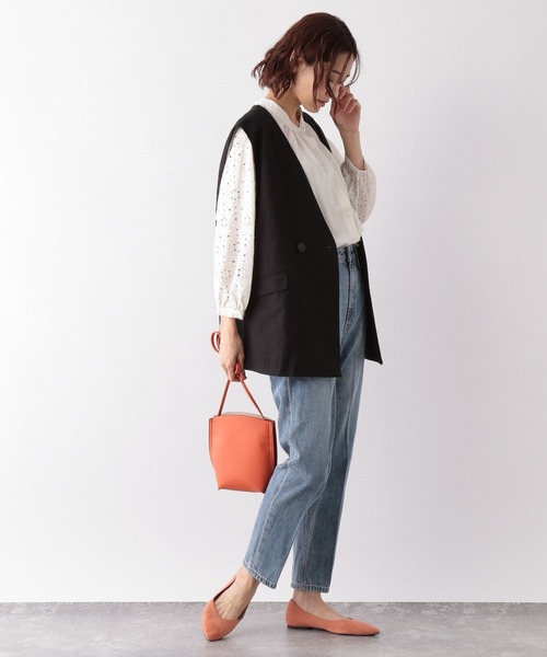 GLOBAL WORK(グローバルワーク)の「フレンチリネンコンジレ/272134(その他アウター・レディース・ブラック/グレイッシュベージュ/グリーン・FREE)」の14枚目の写真