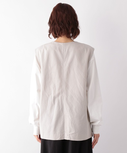 GLOBAL WORK(グローバルワーク)の「フレンチリネンコンジレ/272134(その他アウター・レディース・ブラック/グレイッシュベージュ/グリーン・FREE)」の18枚目の写真