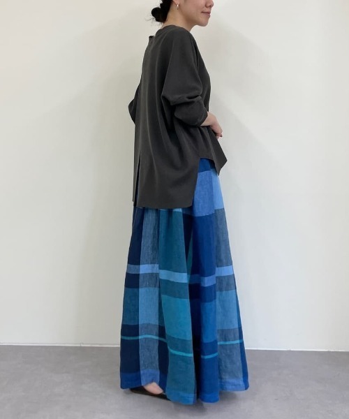 BEARDSLEY（ビアズリー）の「リネンビッグチェックスカート