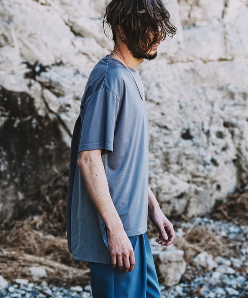 【NO ID.】Changing Back Tuck Long Crew Neck T-Shirt / チェンジング バック タック ロング クルーネック Tシャツ