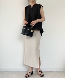 MLI'A | リネンライクスリットナロースカート(スカート)