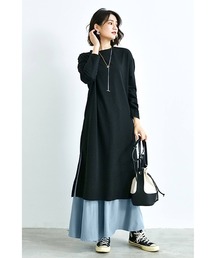 Cinderella（シンデレラ）の「スカート付きバイカラーワンピース【フリーサイズ】（ワンピース）」