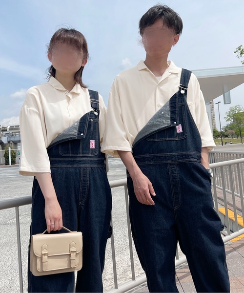 PairPair（ペアペア）の「BASICオープンカラーシャツ(ユニセックス)（シャツ/ブラウス・メンズ・グリーン/アイボリー/ブルー系・MEDIUM/LARGE）」の4枚目の写真