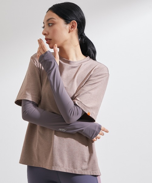 ellesse（エレッセ）の「【ellesse×NERGY】UV＆吸水速乾 メランジ Tシャツ（Tシャツ/カットソー・レディース・ブラウン/カーキ・FREE）」の4枚目の写真