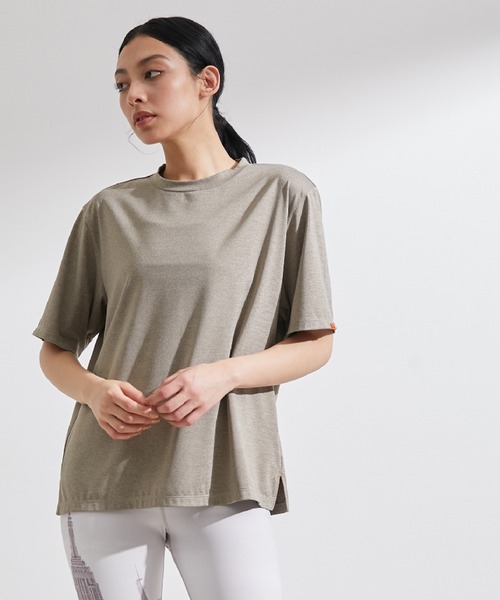 ellesse（エレッセ）の「【ellesse×NERGY】UV＆吸水速乾 メランジ Tシャツ（Tシャツ/カットソー・レディース・ブラウン/カーキ・FREE）」の6枚目の写真