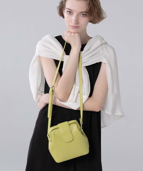 fifth(フィフス)の「がま口フラップショルダーバッグ(ショルダーバッグ・レディース・ホワイト/ブラック/ライム・FREE)」の1枚目の写真