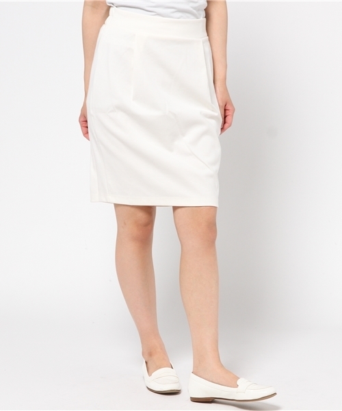 earth music&ecology(アースミュージックアンドエコロジー)の「ポンチタイトスカート(スカート・レディース・LT.Gray/ロイヤルブルー/ネイビー/ブラック/オフホワイト・SMALL/MEDIUM)」の2枚目の写真