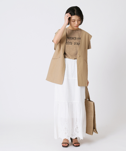 B.C STOCK(ベーセーストック)の「snowウォッシュロゴTシャツ(Tシャツ/カットソー・レディース・ブラウン/パープル/オレンジ・FREE)」の10枚目の写真