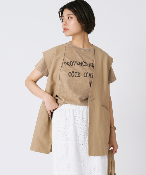B.C STOCK(ベーセーストック)の「snowウォッシュロゴTシャツ(Tシャツ/カットソー・レディース・ブラウン/パープル/オレンジ・FREE)」の11枚目の写真
