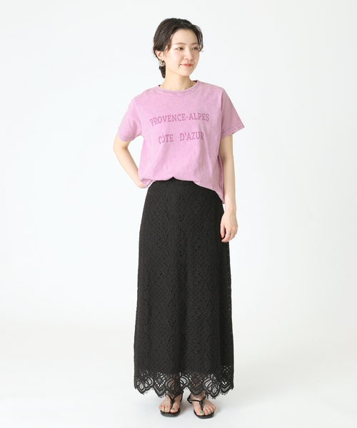 B.C STOCK(ベーセーストック)の「snowウォッシュロゴTシャツ(Tシャツ/カットソー・レディース・ブラウン/パープル/オレンジ・FREE)」の15枚目の写真