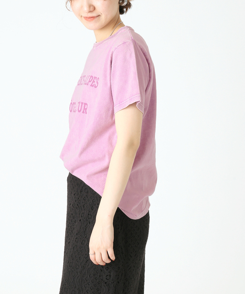 B.C STOCK(ベーセーストック)の「snowウォッシュロゴTシャツ(Tシャツ/カットソー・レディース・ブラウン/パープル/オレンジ・FREE)」の18枚目の写真