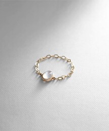 COCOSHNIK | 【WEB限定】K10ムーンストーン チェーンリング(リング)