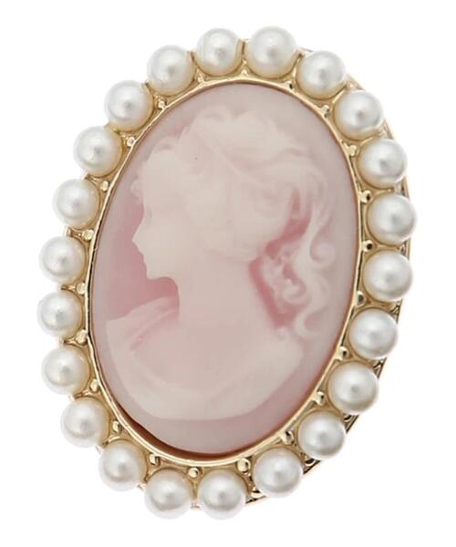 Maison de FLEUR（メゾンドフルール）の「カメオピアス（ピアス（両耳用）・レディース・ピンク・FREE）」の5枚目の写真