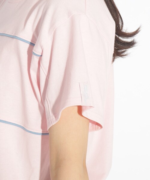 PINK-latte（ピンクラテ）の「◆【コットン100％】3DロゴししゅうTシャツ（Tシャツ/カットソー・キッズ・ブルー/オフホワイト/ベビーピンク/チャコールグレー・14/15 /16）」の7枚目の写真
