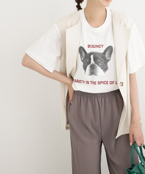 Cutie Blonde（キューティーブロンド）の「◆【S-L】アニマルプリントTシャツ（Tシャツ/カットソー・レディース・ブラック/オフホワイト/グリーン/ベージュ系その他3/ホワイト系3/ピンク系・01/02/03）」の12枚目の写真