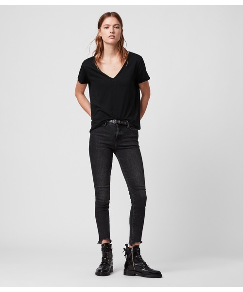 ALLSAINTS（オールセインツ）の「EMELYN TONIC T-SHIRT | EMELYN トニック Tシャツ（Tシャツ/カットソー・レディース・ブラック・M/L/S/XS）」の9枚目の写真