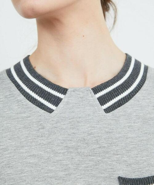 FRAPBOIS（フラボア）の「DBカット（Tシャツ/カットソー・レディース・ネイビー/トップグレー・1/2）」の5枚目の写真