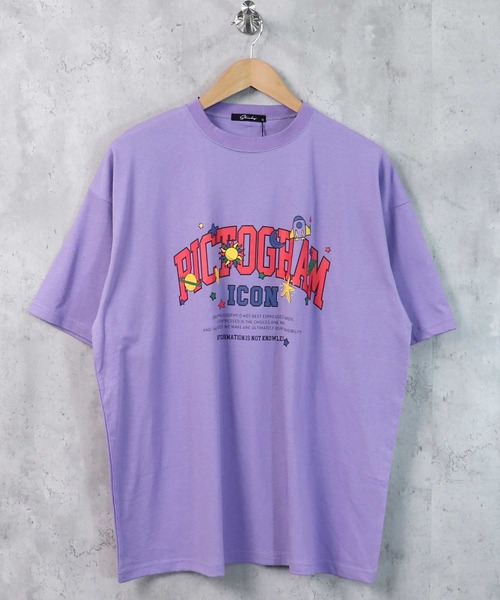 SHISKY（シスキー）の「ビッグシルエットプリントTシャツ（Tシャツ/カットソー・メンズ・ブラック/ベージュ/オフホワイト/ミント/ラベンダー/ホワイト系/ホワイト系1/ブラック系/ブラック系1・M/L/XL）」の9枚目の写真