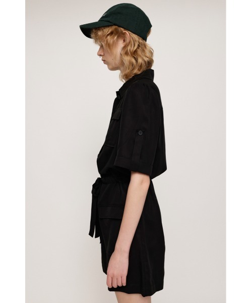 SLY（スライ）の「MILITARY S/ROMPERS ミリタリー ショート ロンパース（つなぎ/オールインワン・レディース・ブラック/グレー/ライトイエロー・FREE）」の11枚目の写真