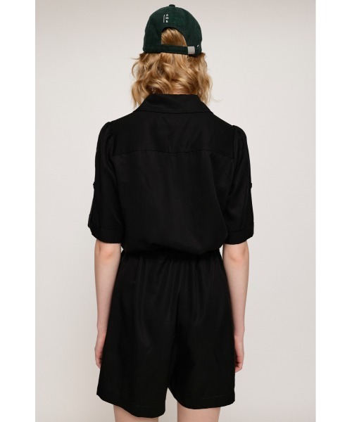 SLY（スライ）の「MILITARY S/ROMPERS ミリタリー ショート ロンパース（つなぎ/オールインワン・レディース・ブラック/グレー/ライトイエロー・FREE）」の14枚目の写真