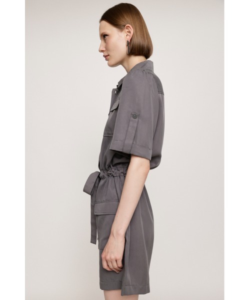 SLY（スライ）の「MILITARY S/ROMPERS ミリタリー ショート ロンパース（つなぎ/オールインワン・レディース・ブラック/グレー/ライトイエロー・FREE）」の9枚目の写真