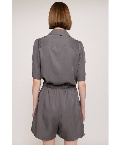 SLY（スライ）の「MILITARY S/ROMPERS ミリタリー ショート ロンパース（つなぎ/オールインワン・レディース・ブラック/グレー/ライトイエロー・FREE）」の12枚目の写真