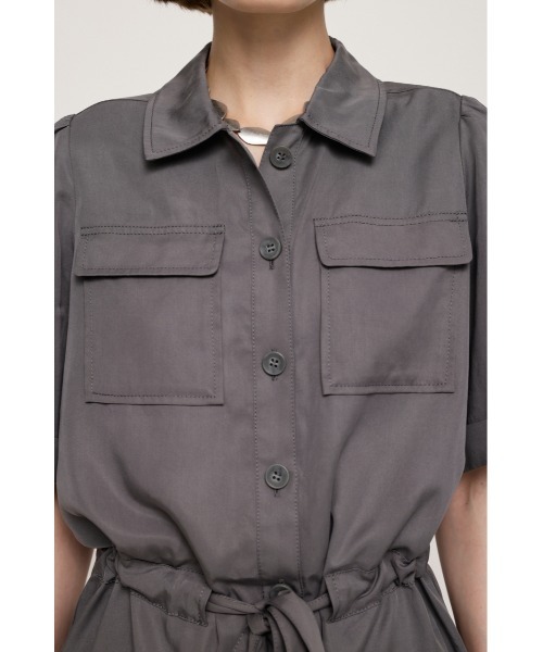 SLY（スライ）の「MILITARY S/ROMPERS ミリタリー ショート ロンパース（つなぎ/オールインワン・レディース・ブラック/グレー/ライトイエロー・FREE）」の15枚目の写真