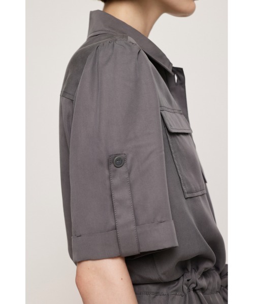 SLY（スライ）の「MILITARY S/ROMPERS ミリタリー ショート ロンパース（つなぎ/オールインワン・レディース・ブラック/グレー/ライトイエロー・FREE）」の22枚目の写真