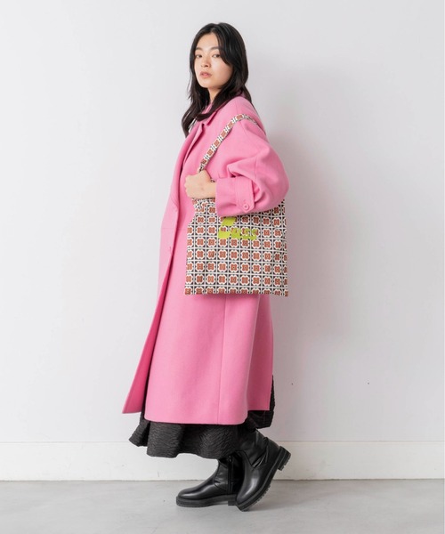 Casselini(キャセリーニ)の「Casselini(キャセリーニ)ジオメトリック刺繍トート(トートバッグ・レディース・ブラック/ピンク/ブルー・FREE)」の12枚目の写真