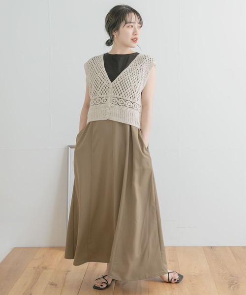 ITEMS URBANRESEARCH(アイテムズ アーバンリサーチ)の「ニットベストセットTシャツ(Tシャツ/カットソー・レディース・オレンジ/ブラック/オフホワイト・FREE)」の17枚目の写真