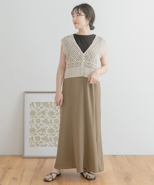 ITEMS URBANRESEARCH(アイテムズ アーバンリサーチ)の「ニットベストセットTシャツ(Tシャツ/カットソー・レディース・オレンジ/ブラック/オフホワイト・FREE)」の21枚目の写真