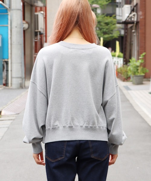 R JUBILEE(アールジュビリー)の「R JUBILEE/アール ジュビリー RJ BASIC PRINT SWEAT スウェット(スウェット・レディース・ヘザーグレー/エンジ/セージグリーン・FREE)」の4枚目の写真