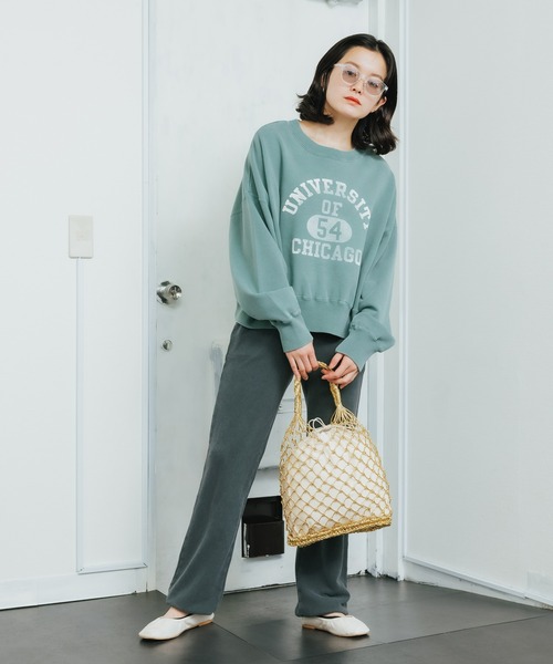 R JUBILEE(アールジュビリー)の「R JUBILEE/アール ジュビリー RJ BASIC PRINT SWEAT スウェット(スウェット・レディース・ヘザーグレー/エンジ/セージグリーン・FREE)」の21枚目の写真