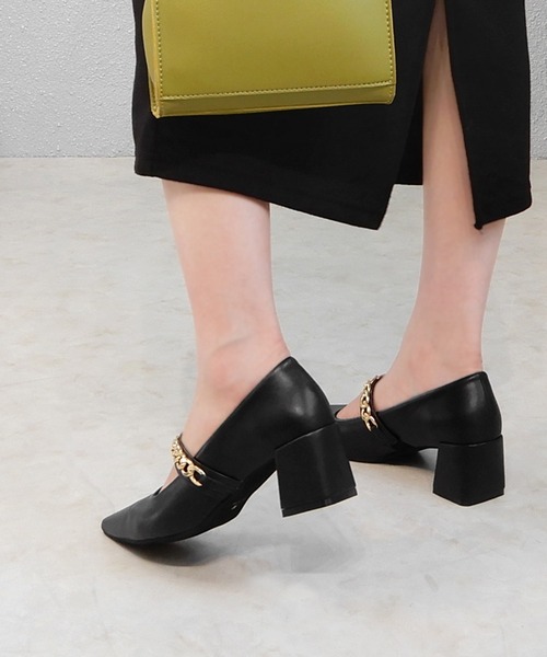 alala(アララ)の「GDチェーンメリージェーンポインテッド(パンプス・レディース・ブラック/ピンク/シルバー/グリーン・LL/S/M/L)」の12枚目の写真