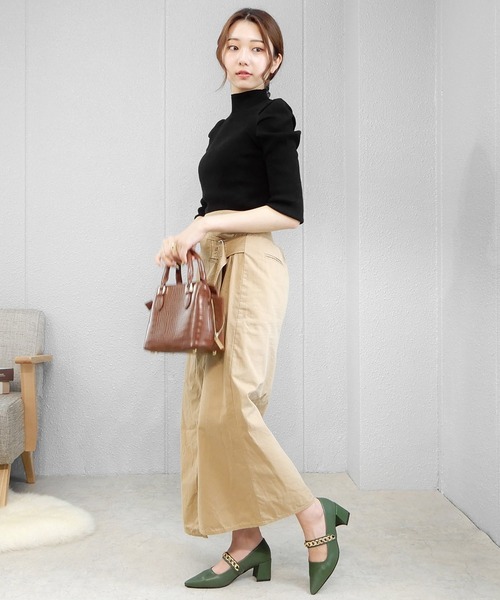 alala(アララ)の「GDチェーンメリージェーンポインテッド(パンプス・レディース・ブラック/ピンク/シルバー/グリーン・LL/S/M/L)」の14枚目の写真