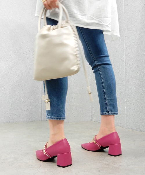 alala(アララ)の「GDチェーンメリージェーンポインテッド(パンプス・レディース・ブラック/ピンク/シルバー/グリーン・LL/S/M/L)」の15枚目の写真