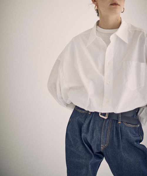 SEA（シー）の「藍染 セルヴィッチ ワサビデニム（デニムパンツ・レディース・ネイビー・1/0）」の5枚目の写真