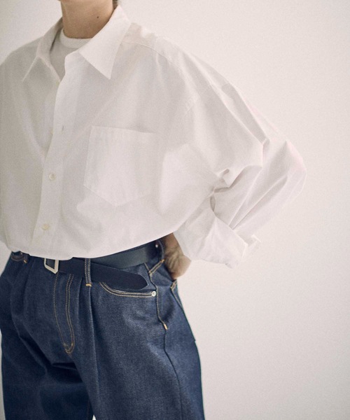 SEA（シー）の「藍染 セルヴィッチ ワサビデニム（デニムパンツ・レディース・ネイビー・1/0）」の6枚目の写真