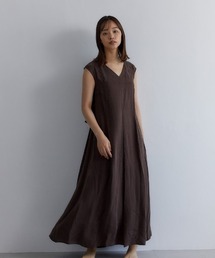 CASA FLINE | ノースリーブサテンルーズドレス(ワンピース)