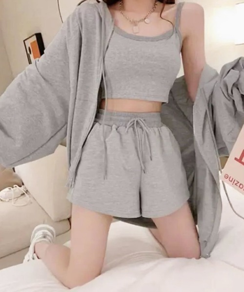 ジェラートピケ　パーカー・キャミ・パンツ3点セット ジェラートピケ パーカー・キャミ・パンツ3点セット