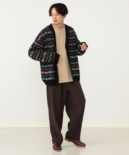 BEAMS HEART（ビームスハート）の「BEAMS HEART / アソート レトロ ビッグ カーディガン（カーディガン/ボレロ・メンズ・ベージュ/ネイビー/ブラック系その他/ブラック系その他2・SMALL/MEDIUM/LARGE）」の10枚目の写真