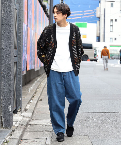 BEAMS HEART（ビームスハート）の「BEAMS HEART / アソート レトロ ビッグ カーディガン（カーディガン/ボレロ・メンズ・ベージュ/ネイビー/ブラック系その他/ブラック系その他2・SMALL/MEDIUM/LARGE）」の13枚目の写真